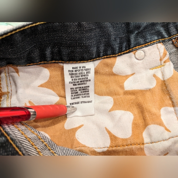 Lucky brand jeans vintage straight 32 x 29 dark blue denim stretch - Picture 5 of 6